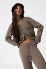 CHAQUETA PUNTO MARRON MUJER 10062572