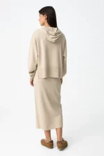 FALDA MIDI PUNTO BEIGE MUJER 10061940_134