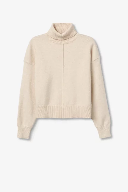JERSEY CUELLO VUELTO MUJER BEIGE 10061636_153