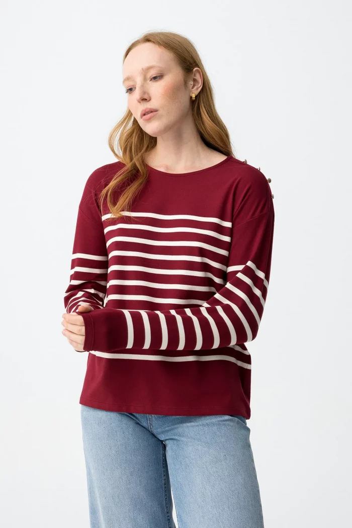 JERSEY RAYAS GRANATE MUJER 10064678_543 BRUNOS TIFFOSI (4) JERSEY RAYAS GRANATE MUJER 10064678_543 BRUNOS TIFFOSI