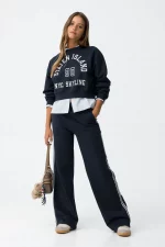 Pantalón Jogger Wide Leg Azul Marino PANTALON CHANDAL AZYL MARINO CHICA 10062140_798