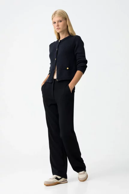 PANTALON CHINO VESTIR MUJER AZUL MARINO 10061972_790