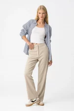 PANTALON CHINO VESTIR MUJER BEIGE 10061972_134
