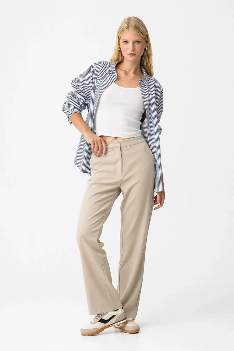 PANTALON CHINO VESTIR MUJER BEIGE 10061972_134