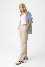 PANTALON CHINO VESTIR MUJER BEIGE 10061972_134