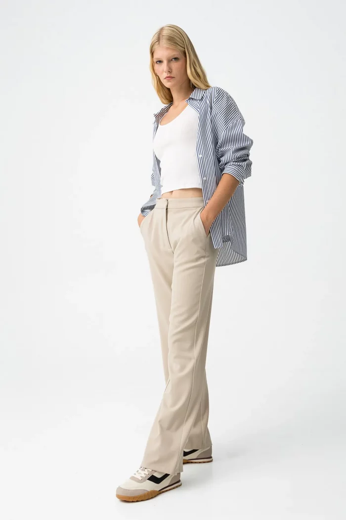 PANTALON CHINO VESTIR MUJER BEIGE 10061972_134