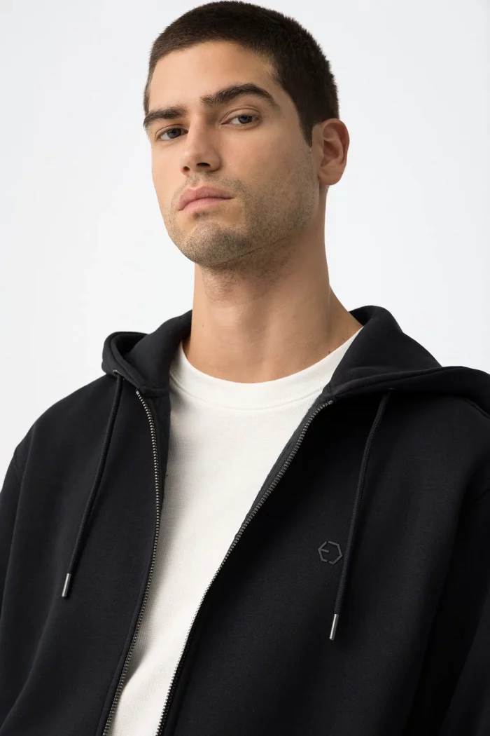 SUDADERA AZUL MARINO CON CREMALLERA HOMBRE 10061518