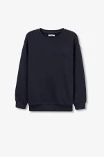 SUDADERA BORDADO AZUL MARINO MUJER 10061691_798