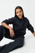 SUDADERA BORDADO AZUL MARINO MUJER 10061691_798