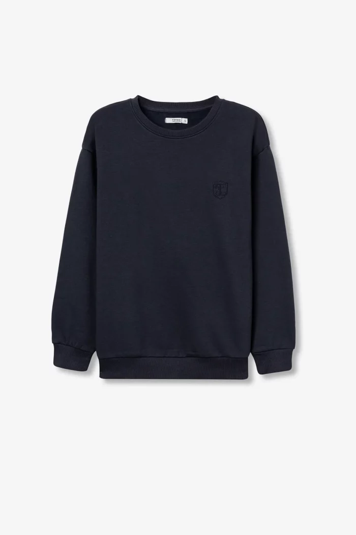 SUDADERA BORDADO AZUL MARINO MUJER 10061691_798