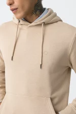 SUDADERA CON CAPUCHA BEIGE HOMBRE 10061519_117