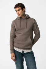 SUDADERA CON CAPUCHA MARRON HOMBRE 10061519_203