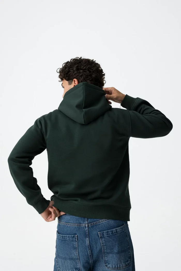 SUDADERA CON CAPUCHA VERDE CHICO 10061839_894