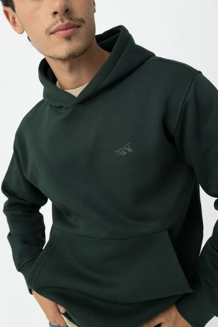 SUDADERA CON CAPUCHA VERDE CHICO 10061839_894