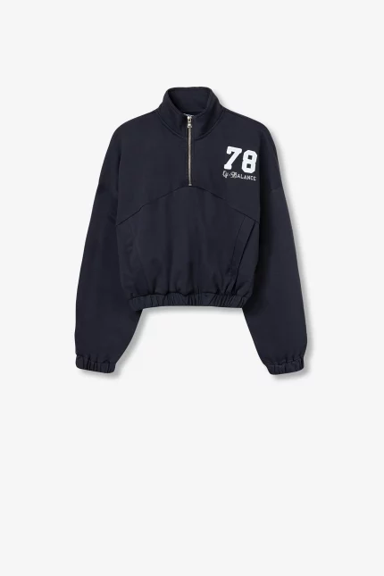 SUDADERA CROP AZUL CHICA 10061884_798