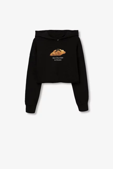 SUDADERA croissant CROP NEGRA CHICA CROISSANT CHICA TIFFOSI BRUNOS MODA 10061907_000