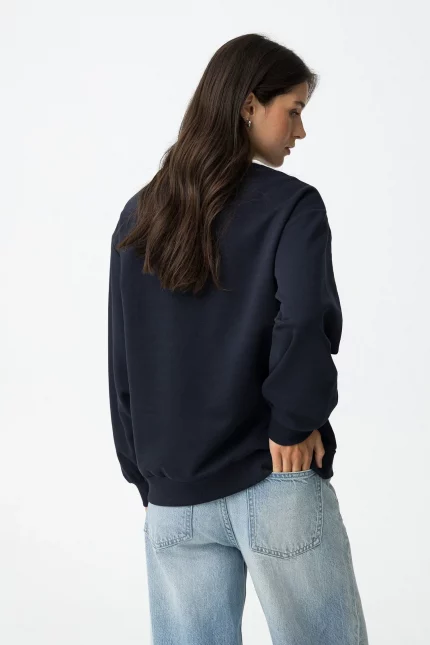 SUDADERA ESTAMPADA AZUL MARINO MUJER 10061683 798 5 SUDADERA ESTAMPADA AZUL MARINO MUJER 10061683_798