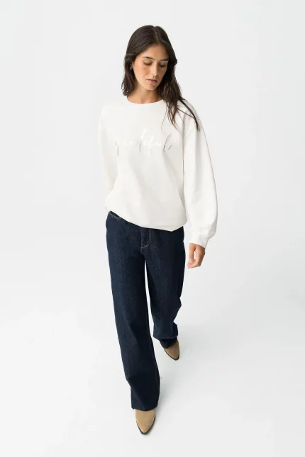 SUDADERA ESTAMPADA BLANCA MUJER 10061683 001 1 SUDADERA ESTAMPADA BLANCA MUJER 10061683_001