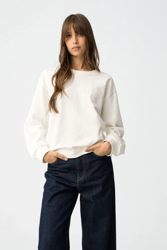 SUDADERA FLECOS BEIGE MUJER 10062968 110 3 SUDADERA FLECOS BEIGE MUJER 10062968_110
