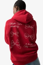 SUDADERA LAZO CON CAPUCHA CHICA ROJA 10061908_580