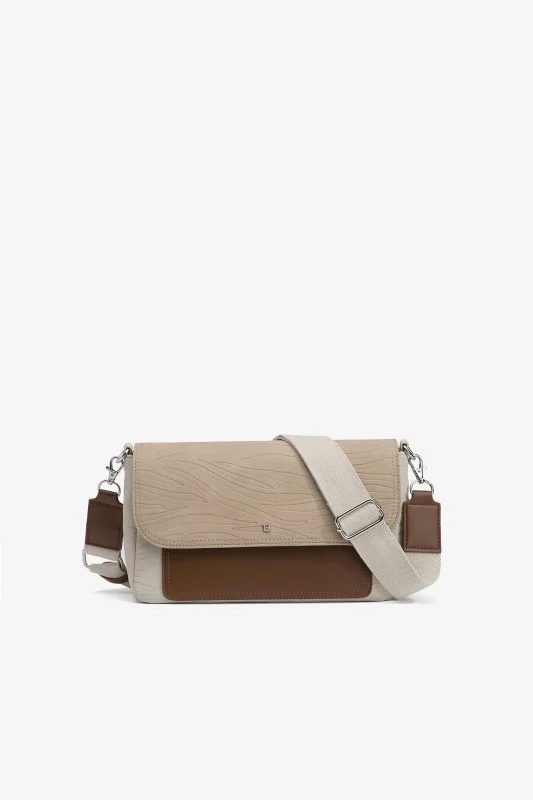 BOLSO BANDOLERA BEIGE MUJER 10064189 290 2 BOLSO BANDOLERA BICOLOR BEIGE MUJER 10064189_290