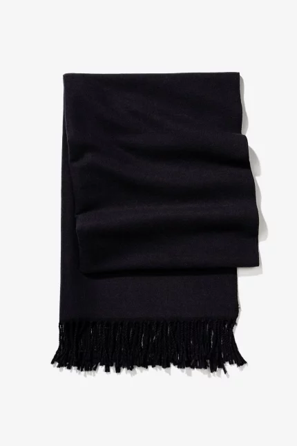 BUFANDA REVERSIBLE CON FLECOS AZUL MARINO HOMBRE 10062628 (3)