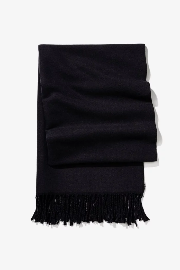 BUFANDA REVERSIBLE CON FLECOS AZUL MARINO HOMBRE 10062628 (3)