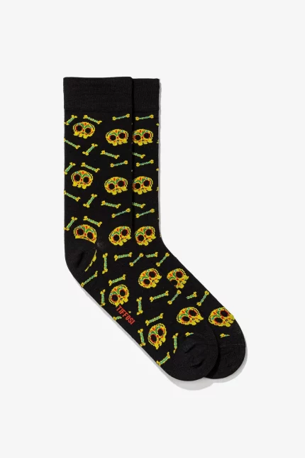 CALCETINES CALAVERAS NEGROS HOMBRE 10063806 (1)