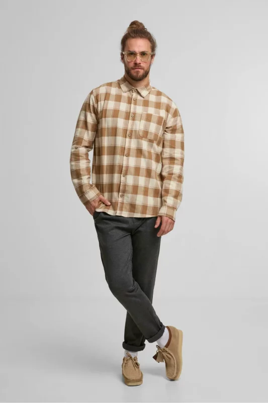 CAMISA CUADROS BEIGE HOMBRE INDICODE BRUNOS 25-425_087