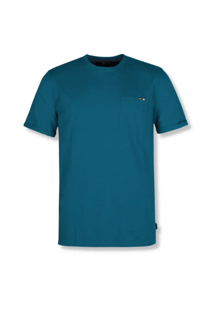 CAMISETA BOLSILLO AZUL TURQUESA HOMBRE INDICODE BRUNOS 41-104_464