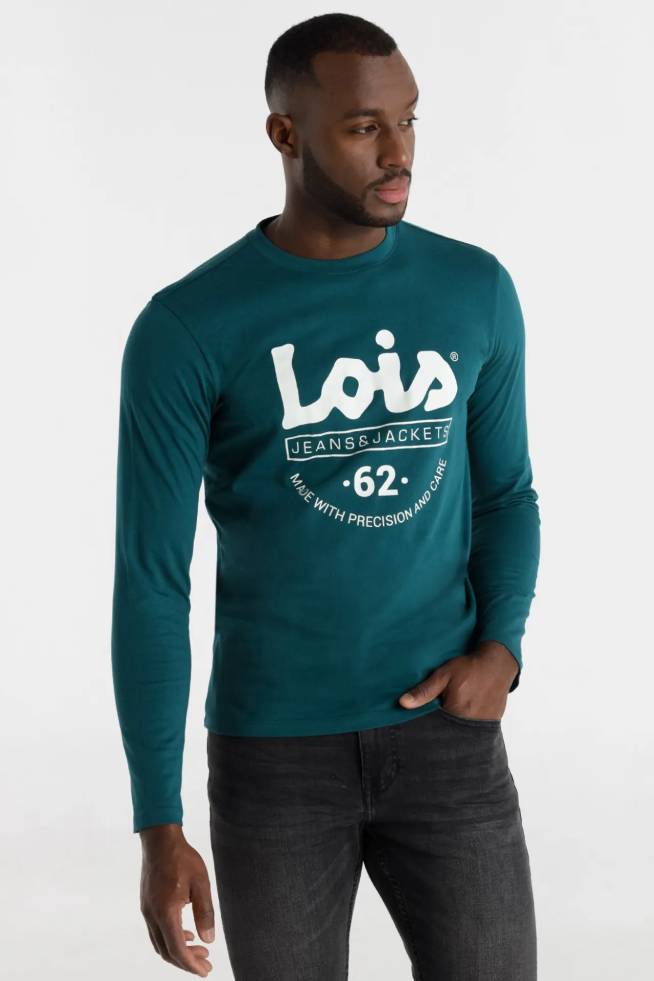 CAMISETA LOIS JEANS VERDE HOMBRE 143275 (1) CAMISETA LOIS JEANS VERDE HOMBRE 143275