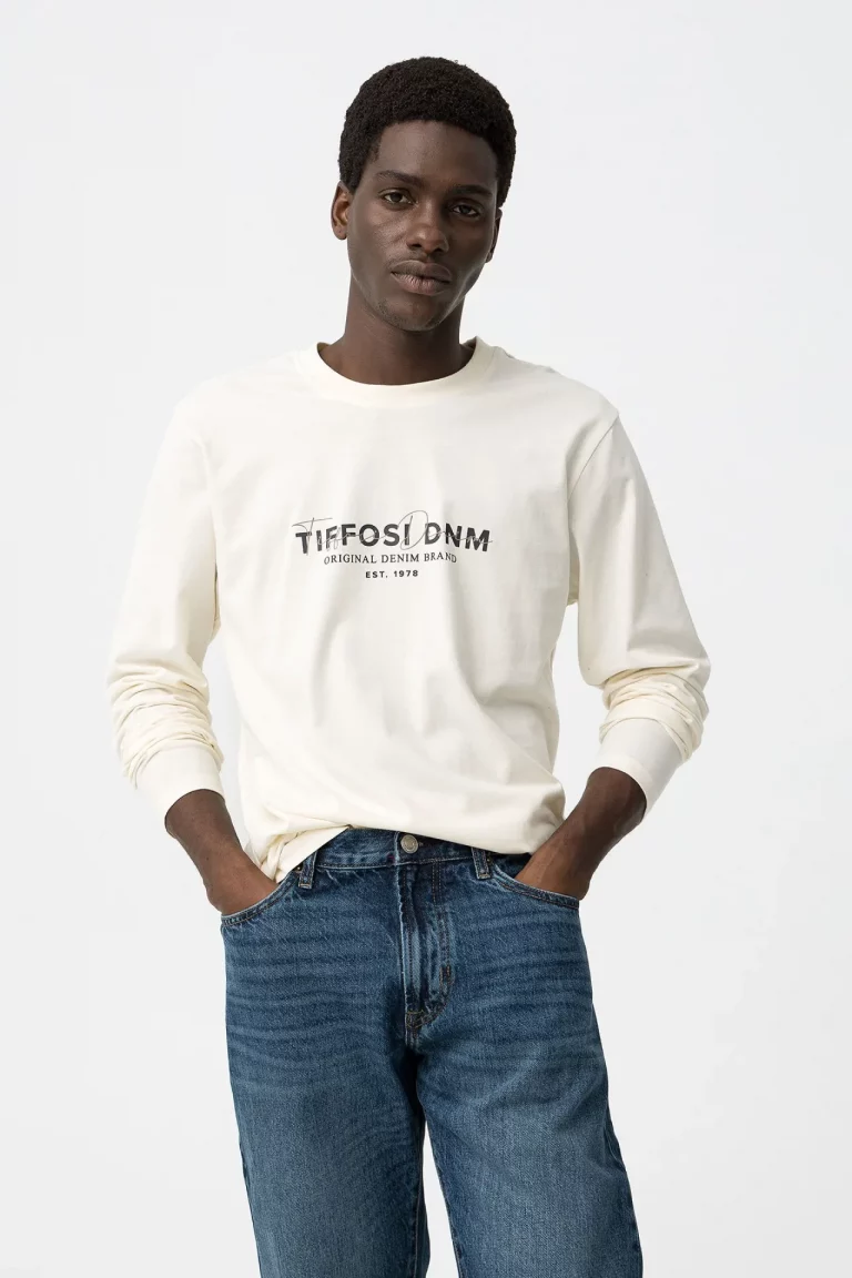 CAMISETA MANGA LARGA BLANCA HOMBRE 10061804_101