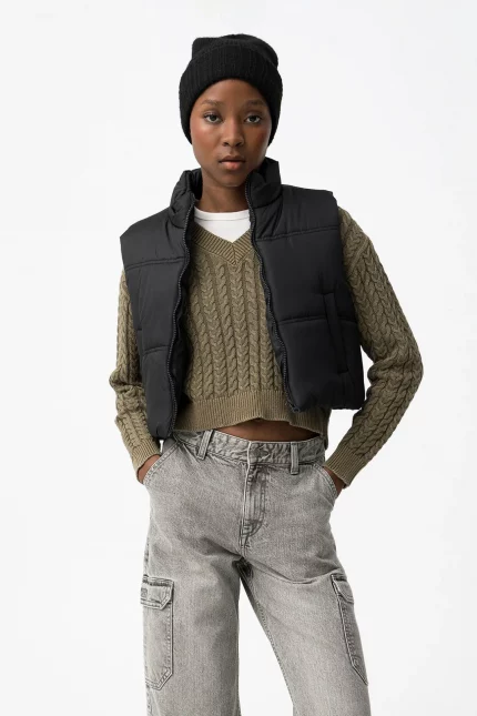 CHALECO ACOLCHADO NEGRO CHICA 10062698_000