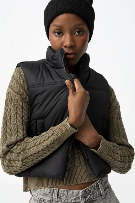 CHALECO ACOLCHADO NEGRO CHICA 10062698_000