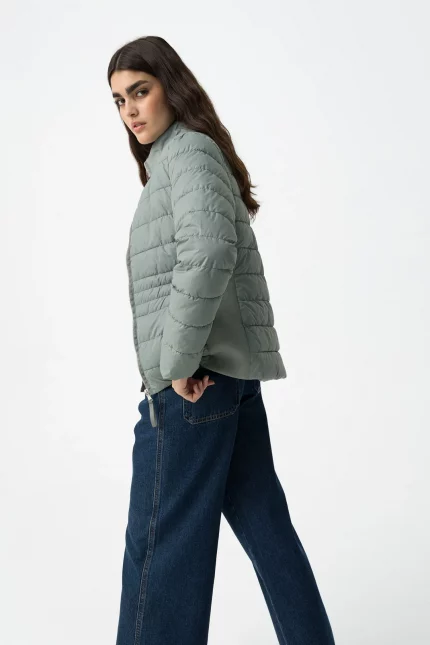 CHAQUETA ACOLCHADA VERDE MUJER 10061993 820 3 CHAQUETA ACOLCHADA VERDE MUJER 10061993_820