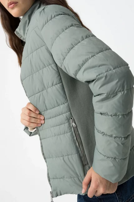 CHAQUETA ACOLCHADA VERDE MUJER 10061993_820