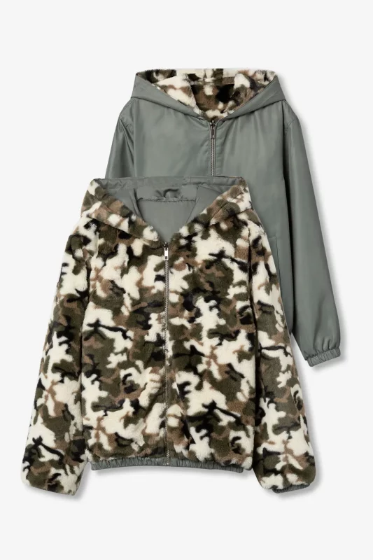 CHAQUETA REVERSIBLE VERDE CHICA 10062316 CHAQUETA REVERSIBLE VERDE CHICA 10062316