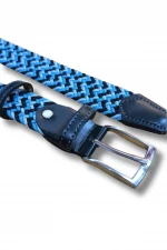 CINTURON TRENZADO MULTICOLOR AZUL 1382 (1)