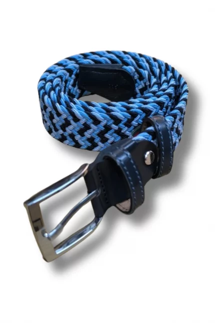 CINTURON TRENZADO MULTICOLOR AZUL 1382 (1)
