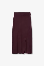 FALDA MIDI PUNTO GRANATE MUJER 10066887_552
