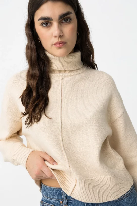 JERSEY CUELLO VUELTO MUJER BEIGE 10061636_153