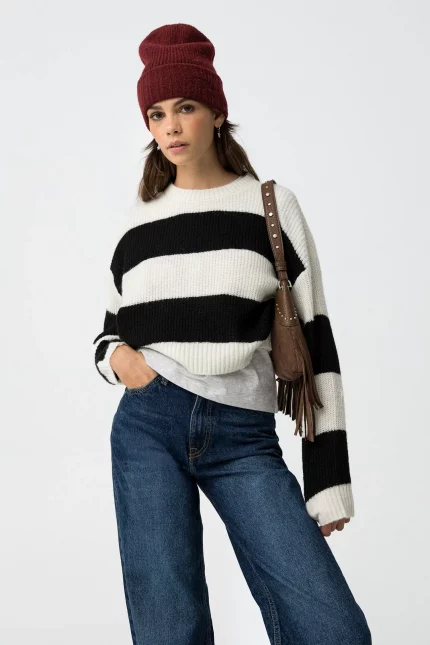 JERSEY OVERSIZE LANA RAYAS NEGRAS CHICA TIFFOSI BRUNOS 10061931_000