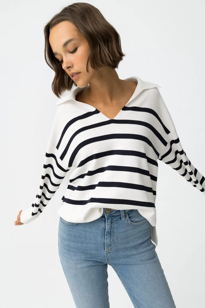 JERSEY RAYAS MUJER 10061609_110 (5) JERSEY PUNTO RAYAS MUJER 10061609_110