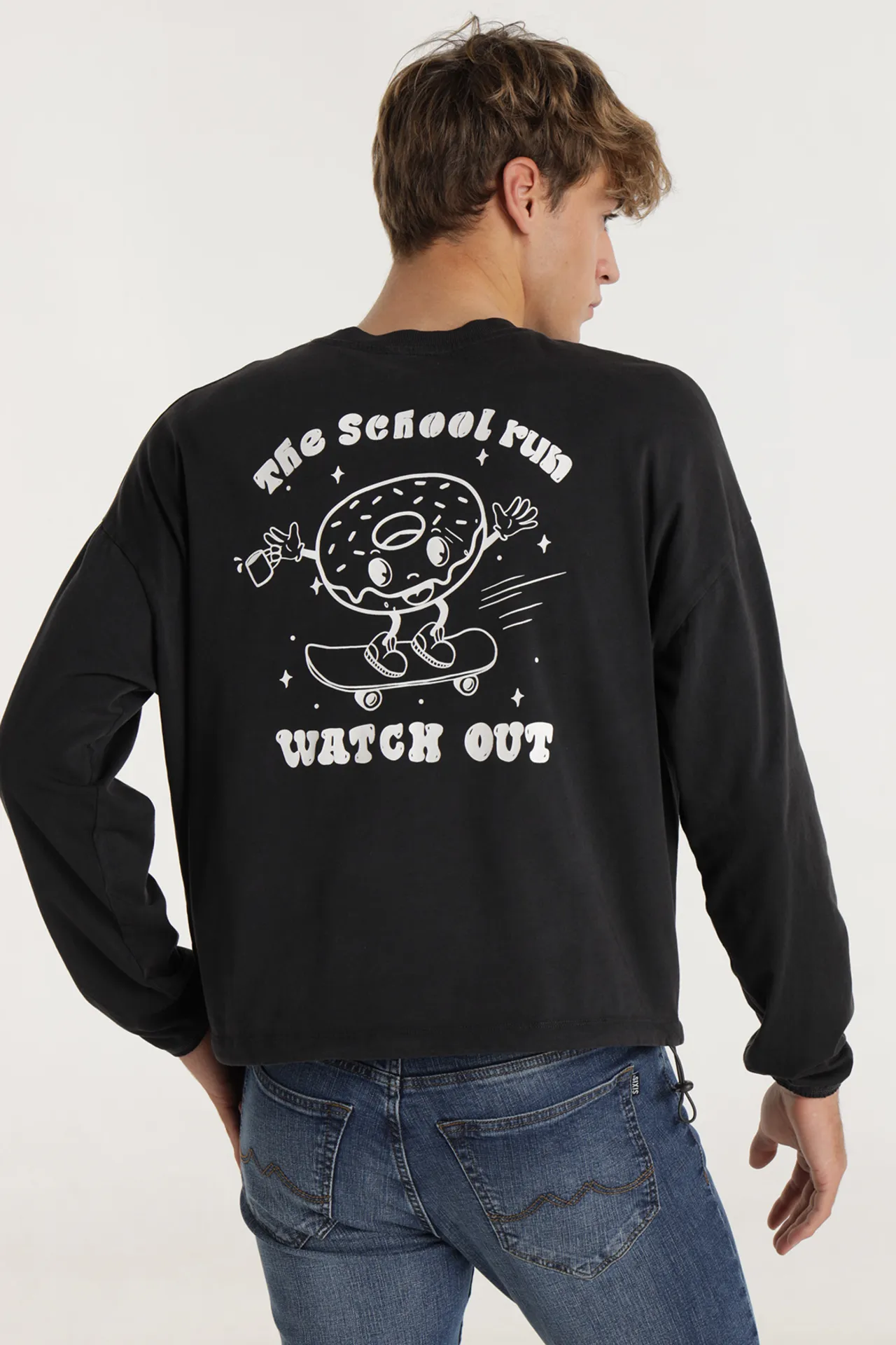 SUDADERA CROP NEGRA HOMBRE 143809 (2) SUDADERA CROP NEGRA HOMBRE 143809