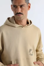 SUDADERA OVERSIZE BEIGE HOMBRE 143810