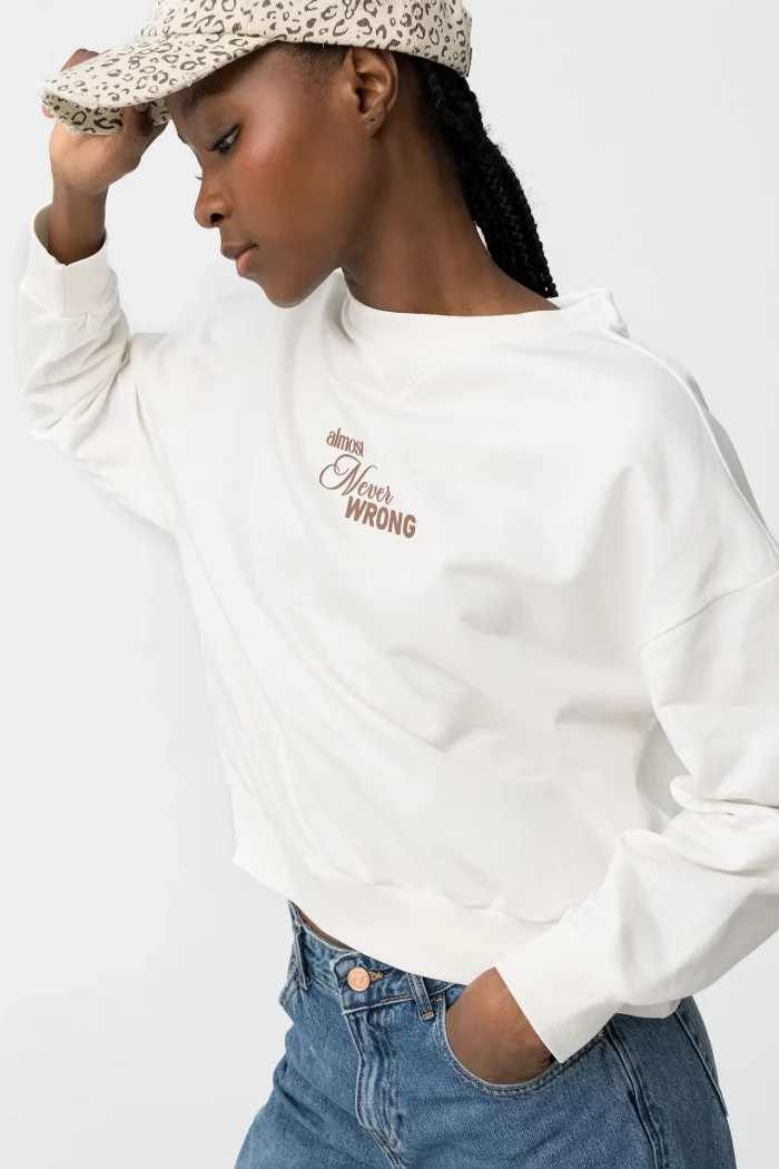 SUDADERA SIN CAPUCHA BEIGE CHICA 10061911_104