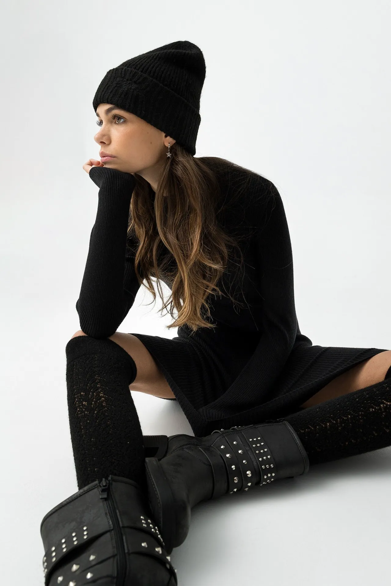 VESTIDO CANALÉ NEGRO CUELLO VUELTO MUJER 10061936_000 (8) VESTIDO CANALÉ NEGRO CUELLO VUELTO MUJER 10061936_000