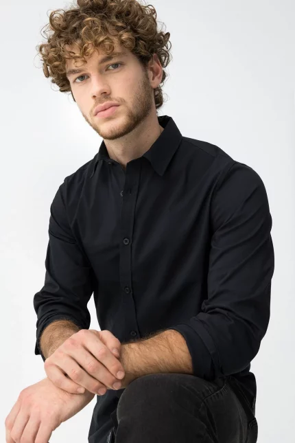 CAMISA AZUL MARINO SLIM HOMBRE BRUNOS 10066136_790 (2)