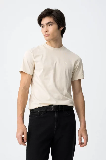 CAMISETA BASICA BEIGE HOMBRE TIFFOSI BRUNOS 10048304_110 (1)