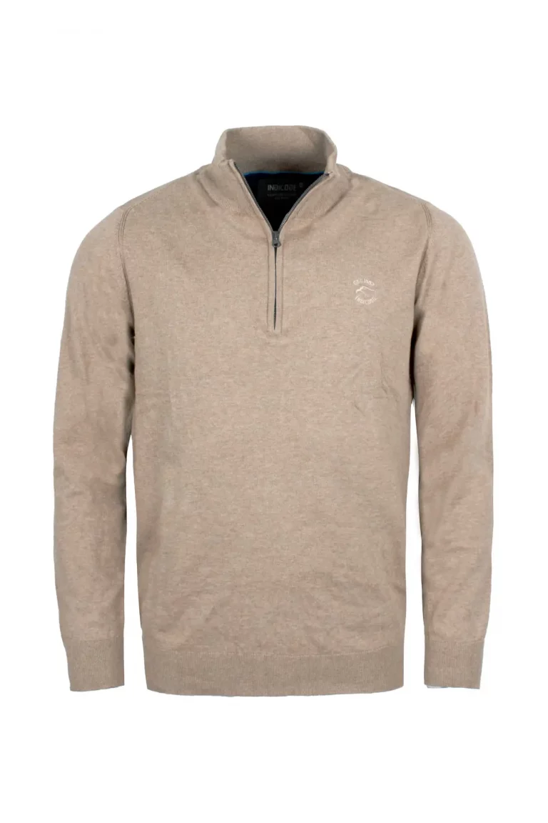 Jersey Beige Cremallera JERSEY PUNTO FINO BEIGE INDICODE BRUNOS 35-698_024
